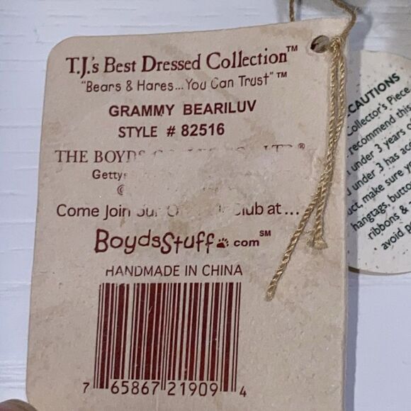 Boyds Bears Special Occasion Edition #1 Grandma Bear Vintage 1988-2002 - Picture 8 of 11